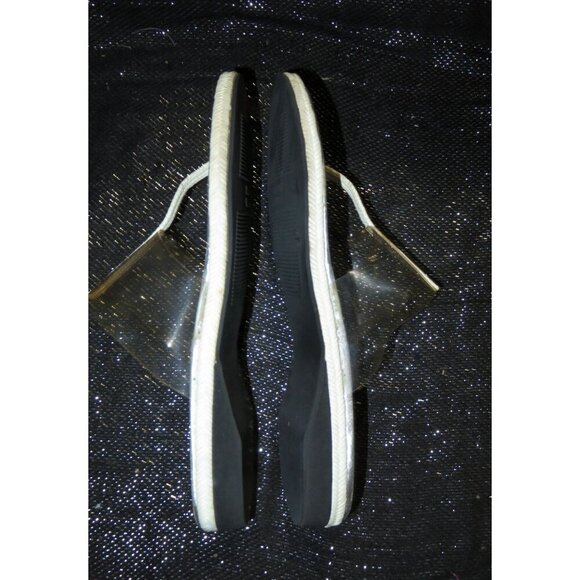 Stuart Weitzman Ceetee White & Clear Italian Leather Sandals size 6.5 - Picture 3 of 9